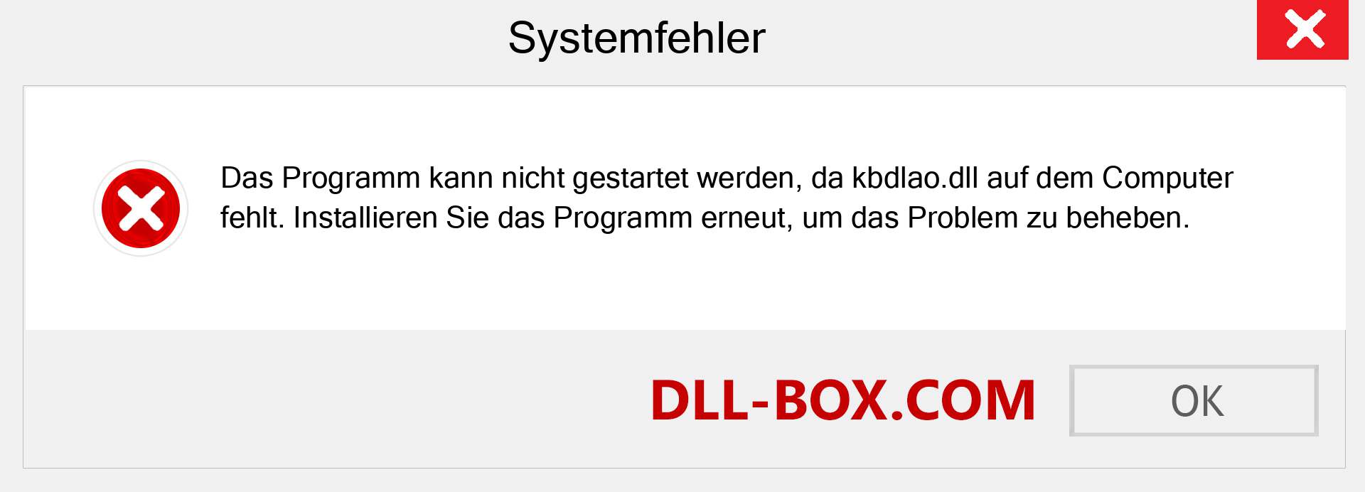 kbdlao.dll-Datei fehlt?. Download für Windows 7, 8, 10 - Fix kbdlao dll Missing Error unter Windows, Fotos, Bildern